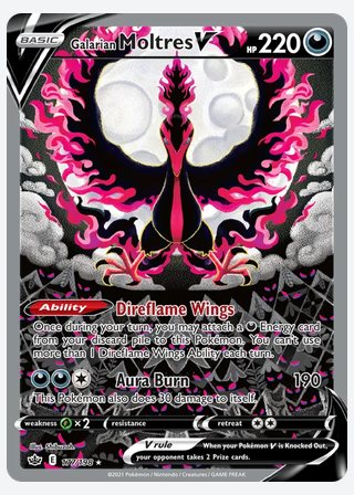 Galarian Moltres V — catalogusbeeld