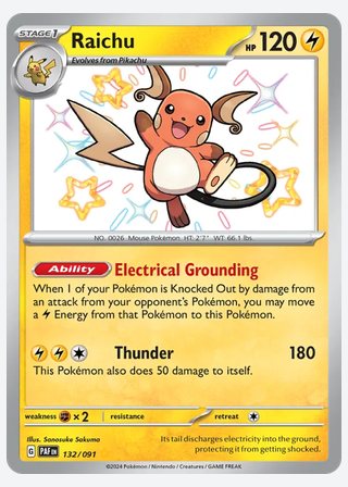 Raichu — catalogusbeeld