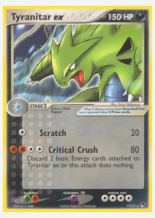 Tyranitar ex — catalogusbeeld