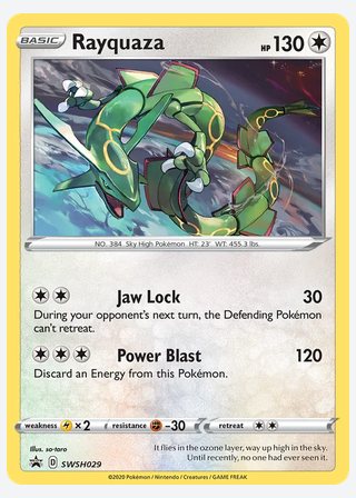 Rayquaza — catalogusbeeld