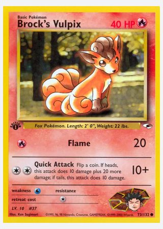 Brock's Vulpix — catalogusbeeld