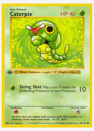 Caterpie — catalogusbeeld