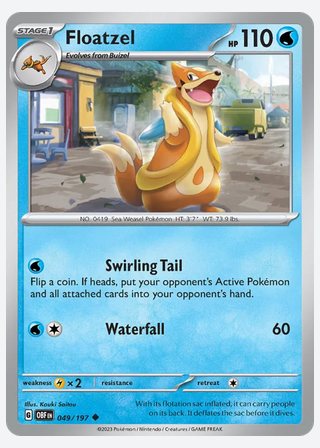 Floatzel — catalogusbeeld