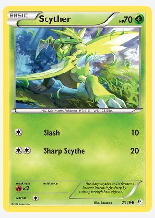 Scyther — catalogusbeeld