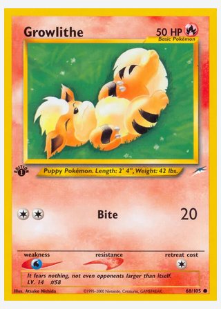 Growlithe — catalogusbeeld