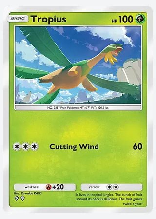 Tropius — catalogusbeeld