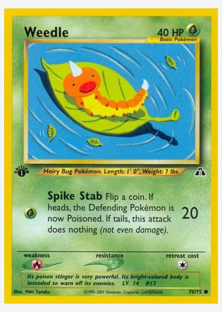 Weedle — catalogusbeeld
