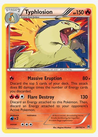 Typhlosion — catalogusbeeld