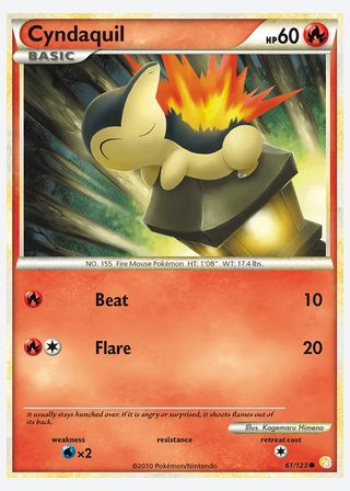 Cyndaquil — catalogusbeeld