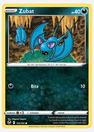 Zubat — catalogusbeeld