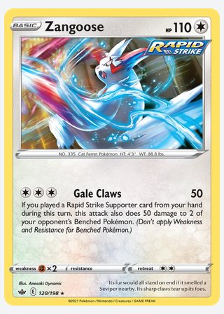 Zangoose — catalogusbeeld