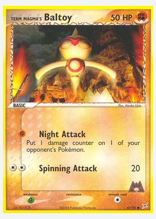 Team Magma's Baltoy — catalogusbeeld
