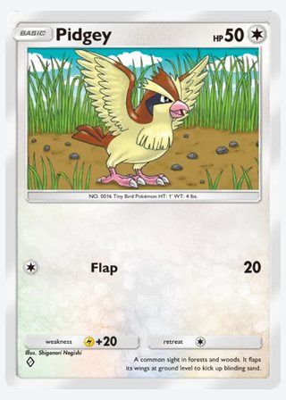 Pidgey — catalogusbeeld