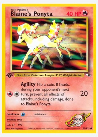 Blaine's Ponyta — catalogusbeeld