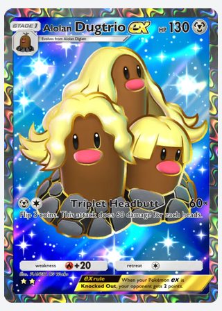 Alolan Dugtrio ex — catalogusbeeld