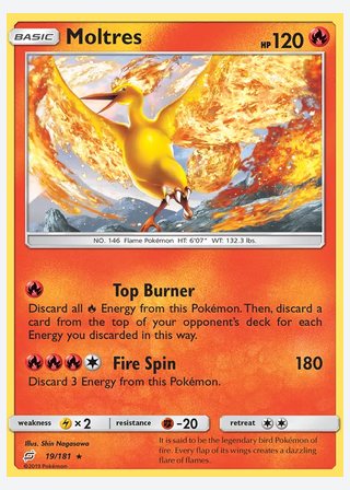 Moltres — catalogusbeeld