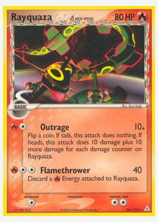 Rayquaza δ — catalogusbeeld