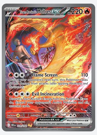 Team Rocket's Moltres ex — catalogusbeeld