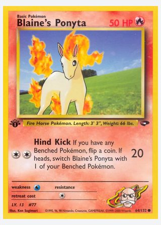 Blaine's Ponyta — catalogusbeeld