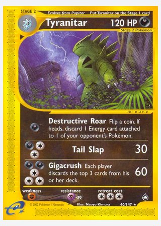 Tyranitar — catalogusbeeld