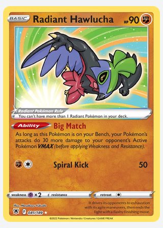 Radiant Hawlucha — catalogusbeeld