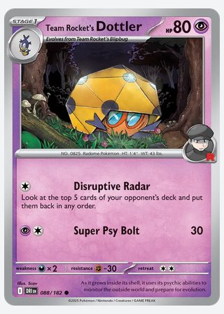 Team Rocket's Dottler — catalogusbeeld