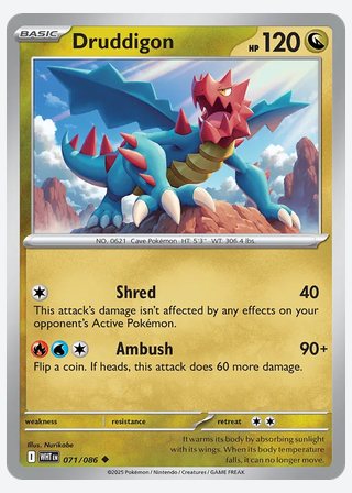 Druddigon — catalogusbeeld
