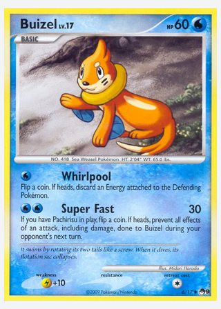 Buizel — catalogusbeeld