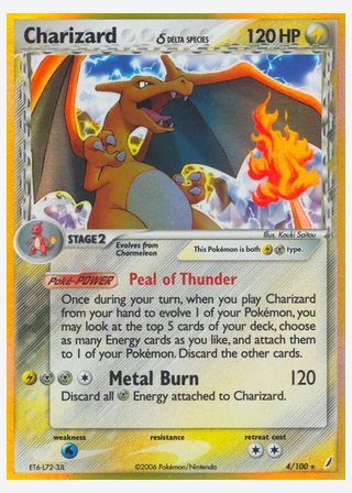 Charizard δ — catalogusbeeld