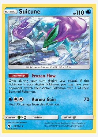 Suicune — catalogusbeeld