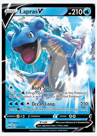 Lapras V — catalogusbeeld