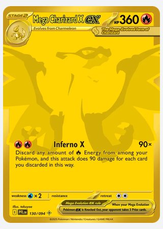 Mega Charizard X ex — catalogusbeeld