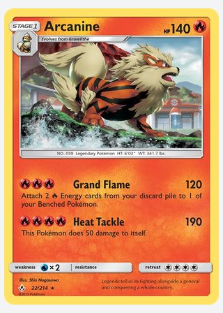 Arcanine — catalogusbeeld