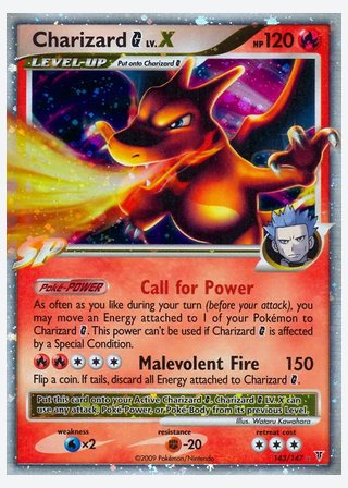 Charizard G LV.X — catalogusbeeld