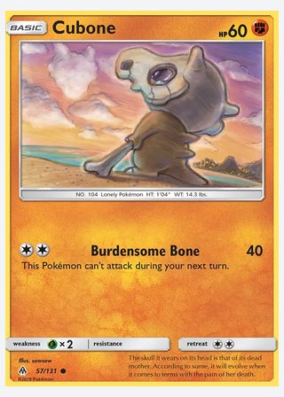 Cubone — catalogusbeeld