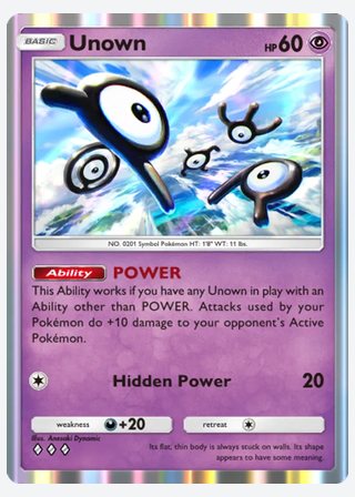 Unown — catalogusbeeld