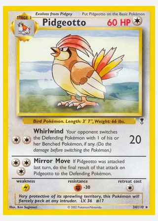 Pidgeotto — catalogusbeeld