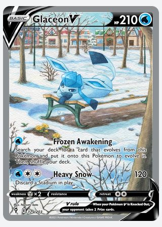 Glaceon V — catalogusbeeld