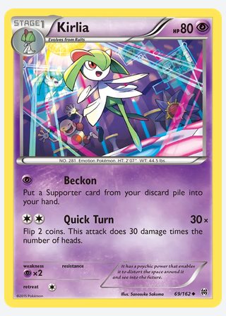 Kirlia — catalogusbeeld