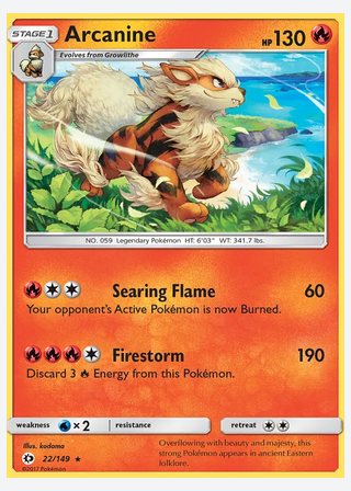 Arcanine — catalogusbeeld