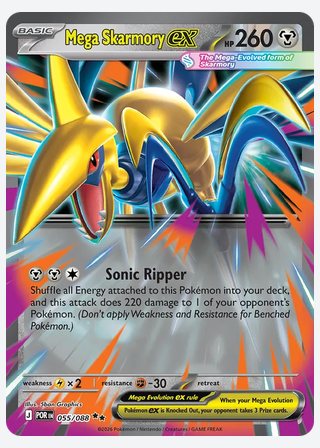 Mega Skarmory ex — catalogusbeeld