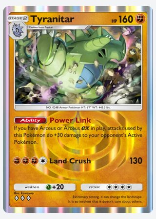 Tyranitar — catalogusbeeld