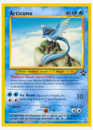 Articuno — catalogusbeeld
