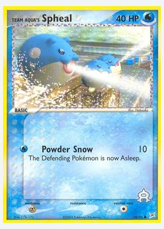 Team Aqua's Spheal — catalogusbeeld