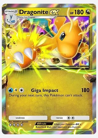 Dragonite ex — catalogusbeeld