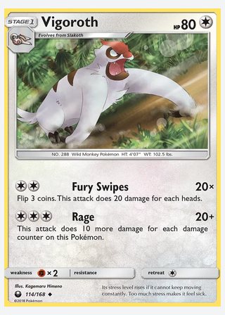Vigoroth — catalogusbeeld