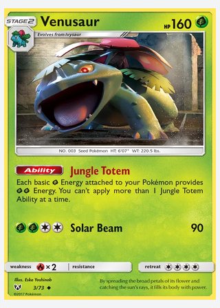 Venusaur — catalogusbeeld
