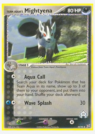 Team Aqua's Mightyena — catalogusbeeld