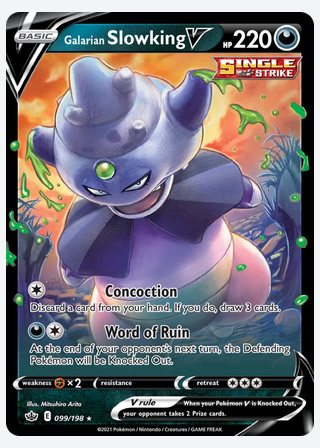 Galarian Slowking V — catalogusbeeld