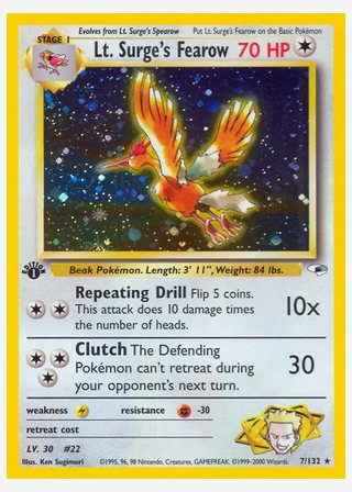 Lt. Surge's Fearow — catalogusbeeld